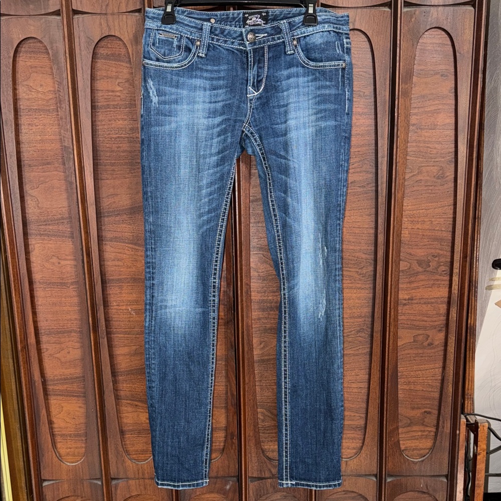 Express Women’s Skinny Jeans in Medium Blue Wash
